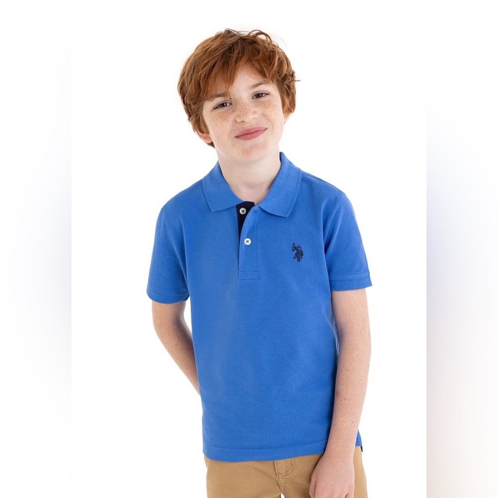 Vibrant Blue Kids Polo Shirt